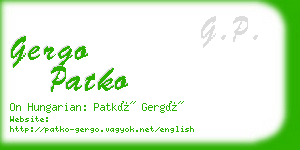 gergo patko business card